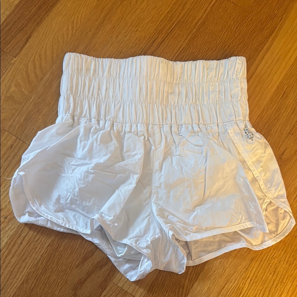 Free People High Waist White Shorts